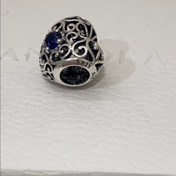 New Pandora Signature Heart London Synthetic Sapphire - Picture 5 of 5